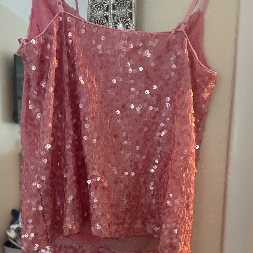 Wayf Pink Sequin Top